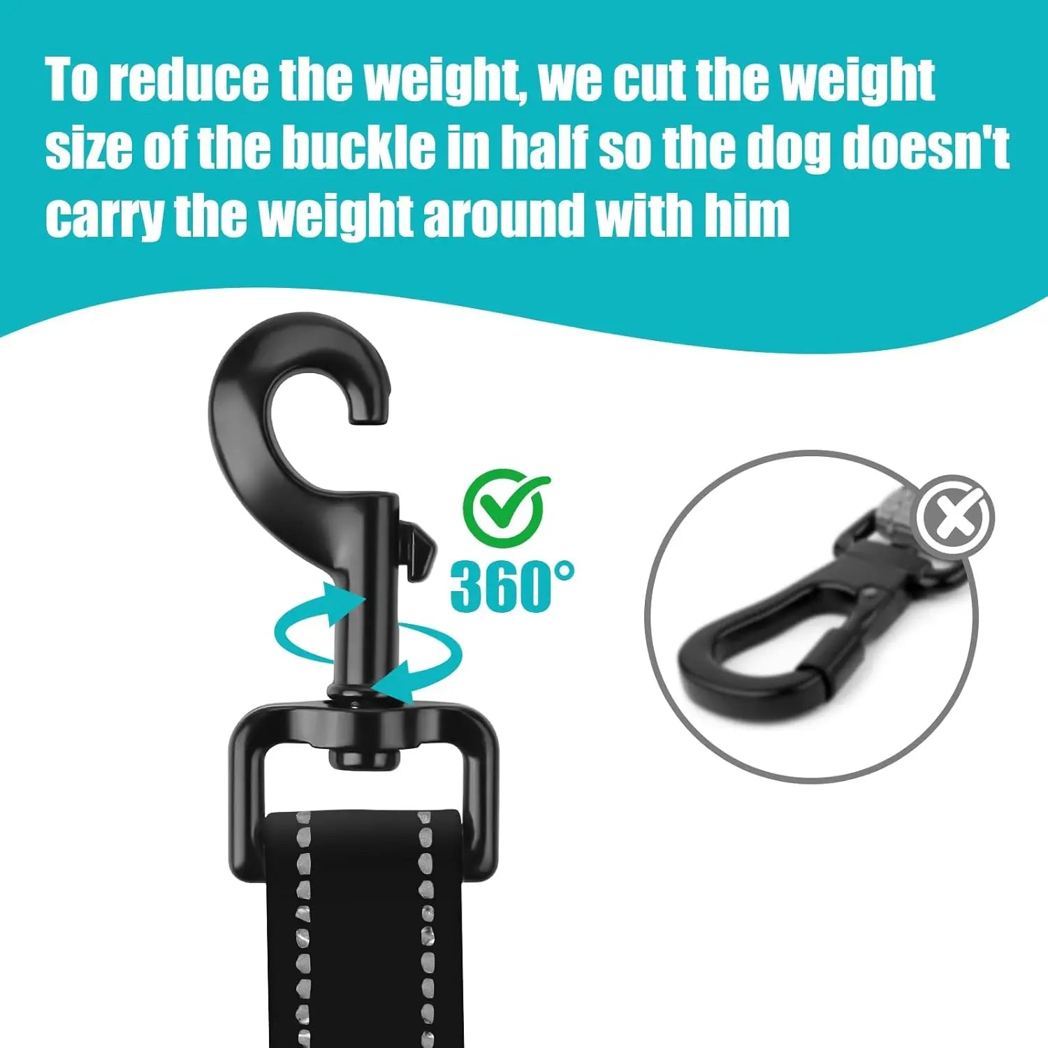 Short Dog Leash for Training Control - Reflective, Padded Handle for Large & Medium Dogs